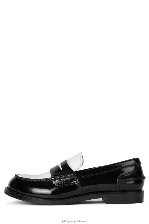 Jeffrey Campbell mulheres B0VBD1770 caixa branca preta mocassim e oxford colega