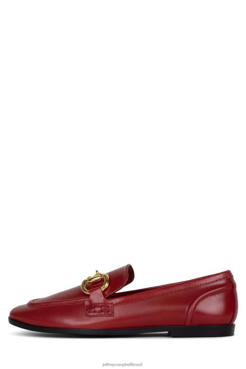 Jeffrey Campbell mulheres B0VBD1774 ouro vermelho mocassim e oxford velviteen