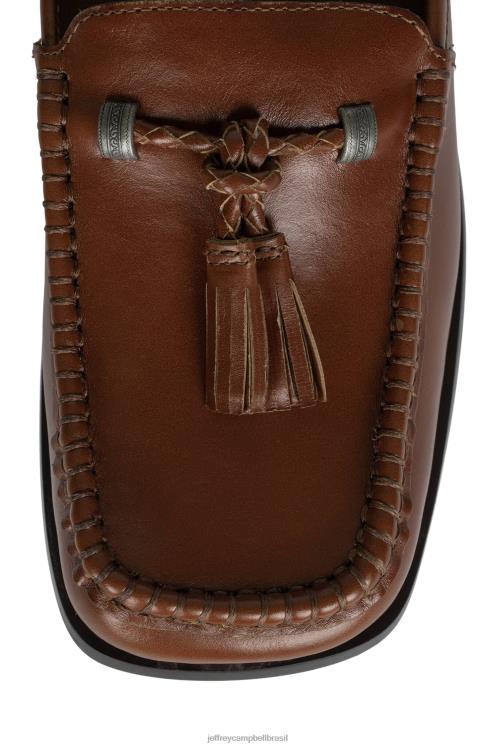 Jeffrey Campbell mulheres B0VBD58 pilha de esmalte marrom escuro mocassim e oxford clandestinos