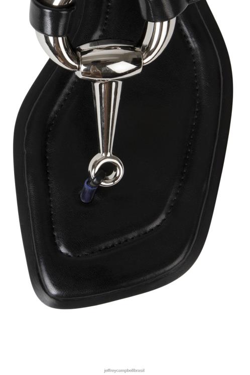 Jeffrey Campbell mulheres B0VBD101 prata negra sandálias matala