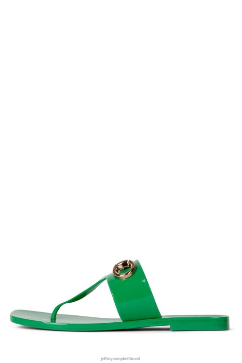 Jeffrey Campbell mulheres B0VBD137 verde brilhante sandálias um pouco