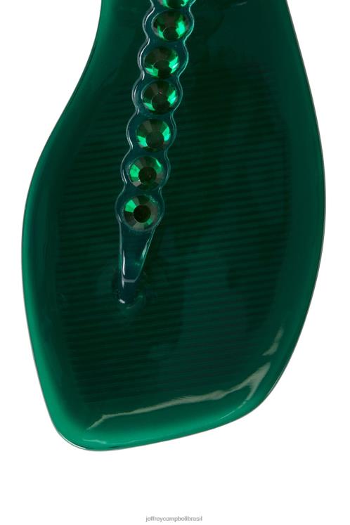 Jeffrey Campbell mulheres B0VBD162 verde escuro brilhante sandálias jemmin