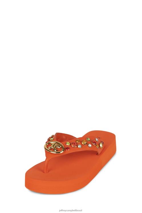 Jeffrey Campbell mulheres B0VBD165 laranja multi sandálias icônicos