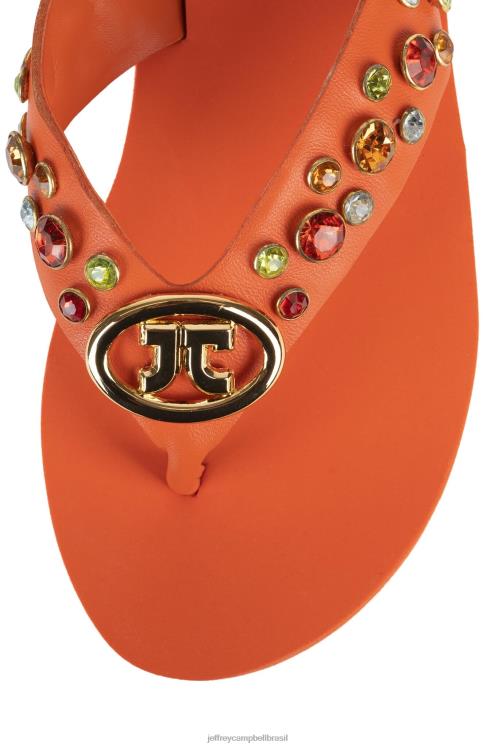 Jeffrey Campbell mulheres B0VBD165 laranja multi sandálias icônicos