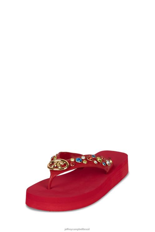 Jeffrey Campbell mulheres B0VBD166 vermelho multi sandálias icônicos