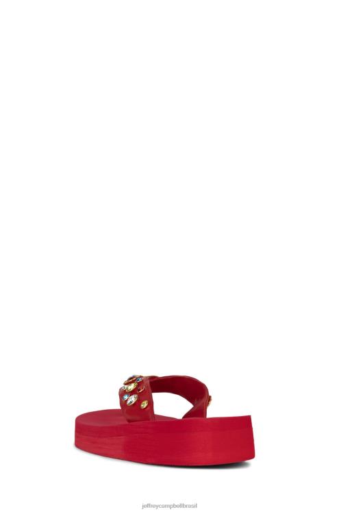Jeffrey Campbell mulheres B0VBD166 vermelho multi sandálias icônicos