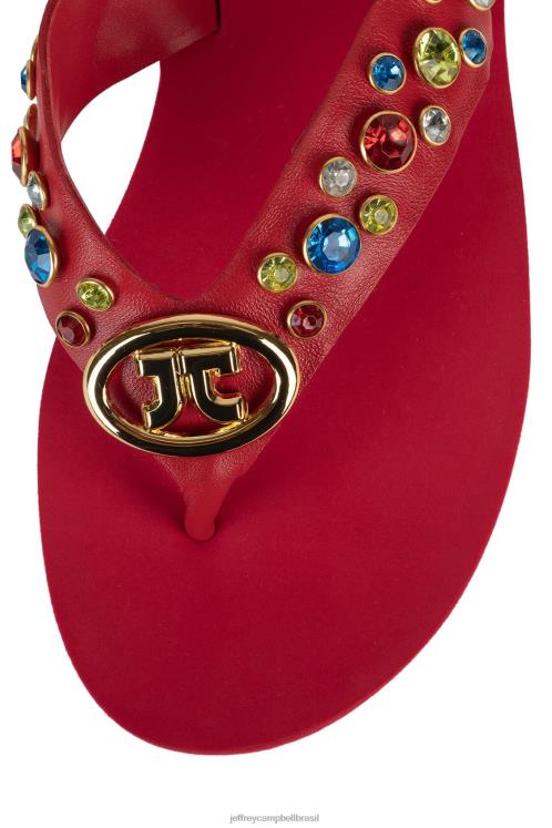 Jeffrey Campbell mulheres B0VBD166 vermelho multi sandálias icônicos