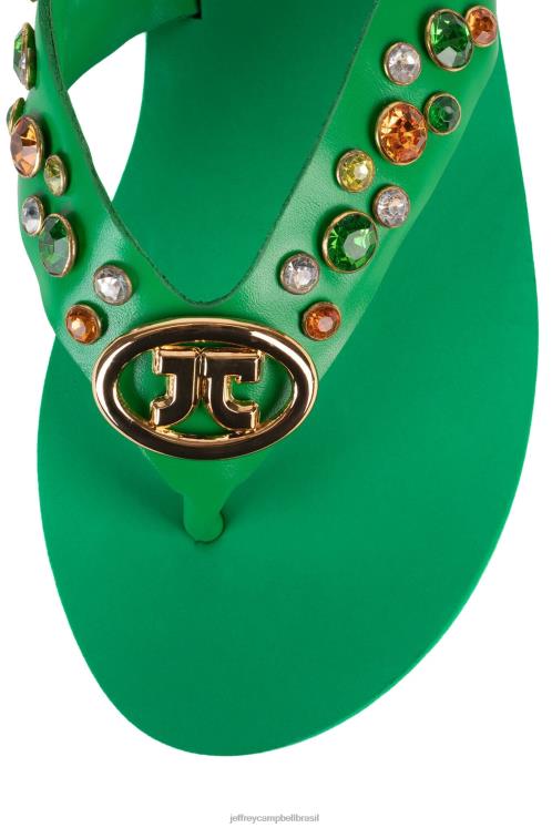 Jeffrey Campbell mulheres B0VBD168 verde multi sandálias icônicos