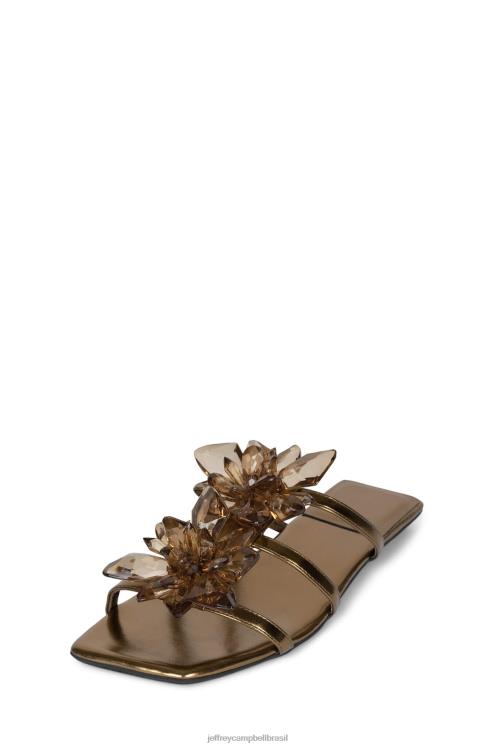 Jeffrey Campbell mulheres B0VBD1737 bronze metálico sandálias cristalizar