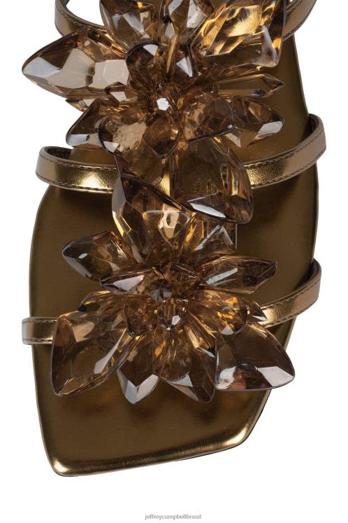 Jeffrey Campbell mulheres B0VBD1737 bronze metálico sandálias cristalizar