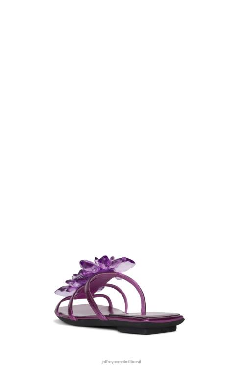 Jeffrey Campbell mulheres B0VBD1738 roxo metálico sandálias cristalizar