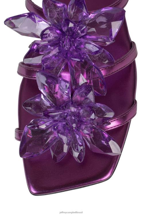Jeffrey Campbell mulheres B0VBD1738 roxo metálico sandálias cristalizar