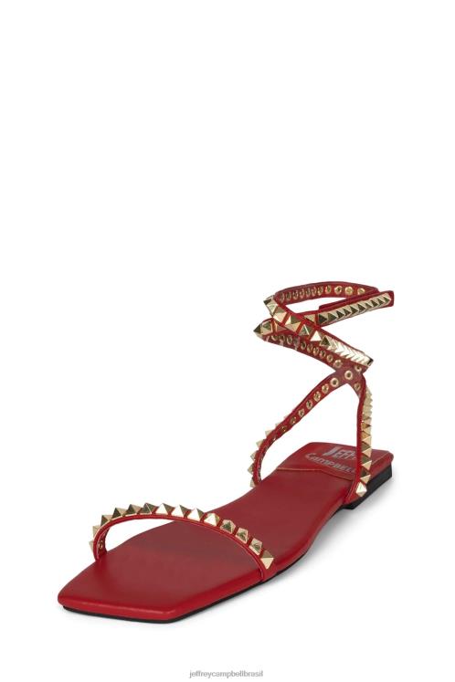 Jeffrey Campbell mulheres B0VBD1739 ouro vermelho sandálias luxor