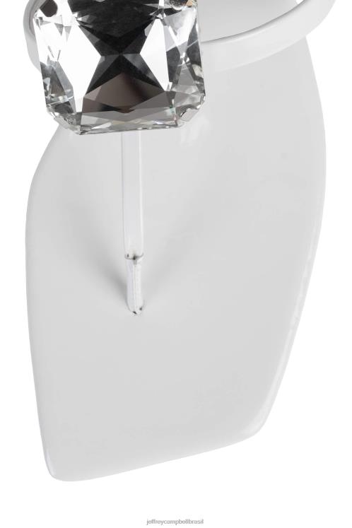 Jeffrey Campbell mulheres B0VBD1742 prata patente branca sandálias toca-on-it