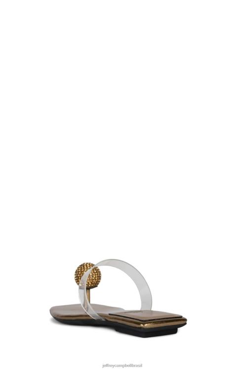 Jeffrey Campbell mulheres B0VBD1744 ouro claro sandálias refinado