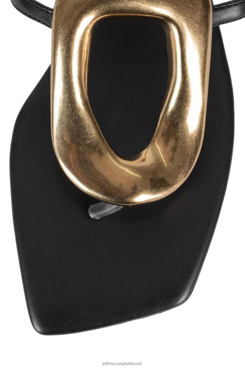 Jeffrey Campbell mulheres B0VBD1750 ouro Preto sandálias linques-2