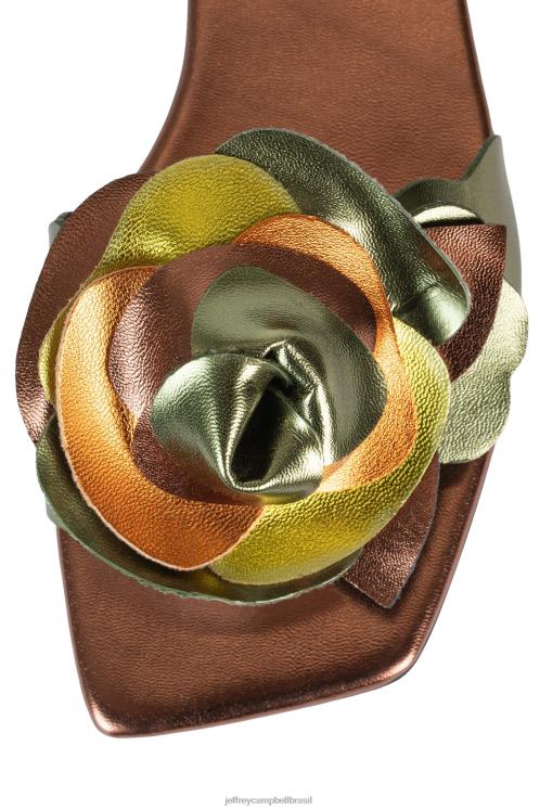 Jeffrey Campbell mulheres B0VBD1751 bronze verde multi sandálias ramalhete