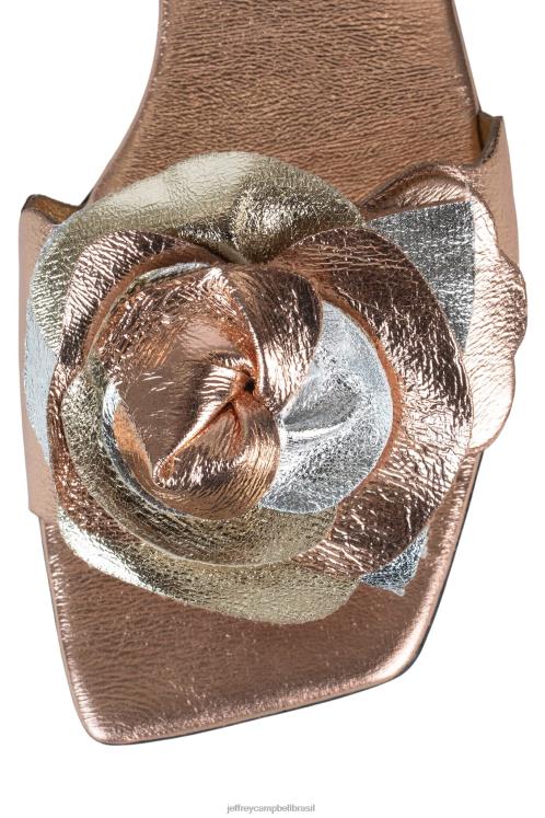 Jeffrey Campbell mulheres B0VBD1752 combinação de prata ouro metálico sandálias ramalhete