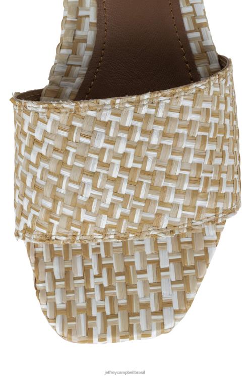 Jeffrey Campbell mulheres B0VBD1759 ráfia branca sandálias tropical