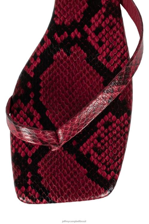 Jeffrey Campbell mulheres B0VBD1760 cobra preta vermelha sandálias furtivo