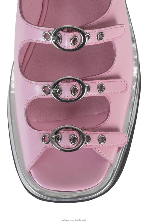 Jeffrey Campbell mulheres B0VBD221 caixa rosa prata sandálias infravermelho