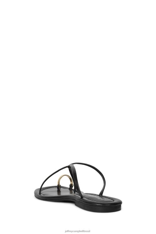 Jeffrey Campbell mulheres B0VBD99 ouro Preto sandálias pacífico