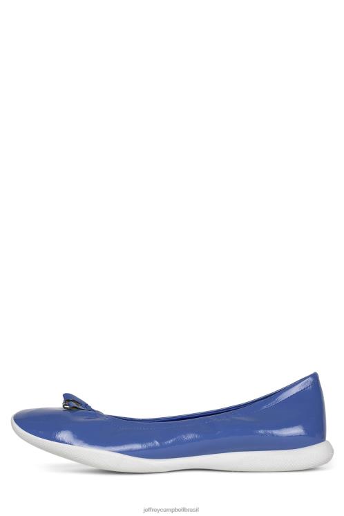 Jeffrey Campbell mulheres B0VBD186 patente de dobra azul Sapatilhas de ballet bailarina
