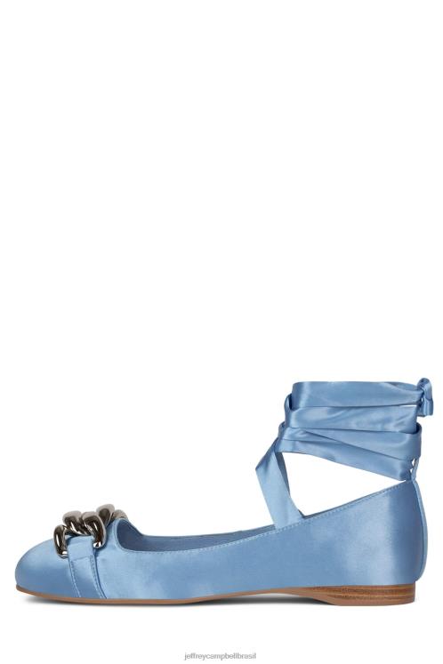 Jeffrey Campbell mulheres B0VBD188 cetim azul claro Sapatilhas de ballet onegin