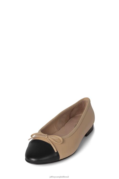 Jeffrey Campbell mulheres B0VBD197 preto natural Sapatilhas de ballet arabesco