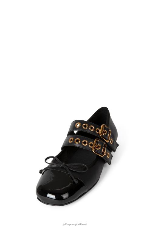 Jeffrey Campbell mulheres B0VBD202 multi ouro preto Sapatilhas de ballet balé