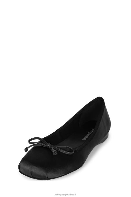 Jeffrey Campbell mulheres B0VBD46 cetim preto Sapatilhas de ballet tutu