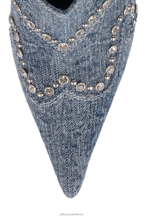 Jeffrey Campbell mulheres B0VBD267 jeans de lavagem ácida azul a reinicialização do jeans andar neles