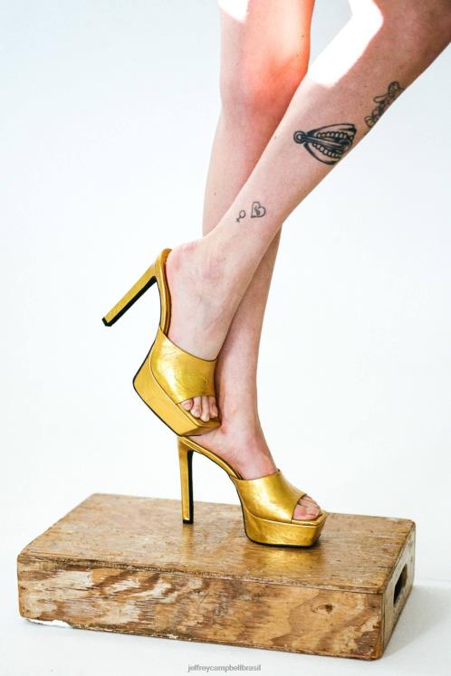 Jeffrey Campbell mulheres B0VBD272 ruga metálica vermelha a reinicialização do jeans vai-glam