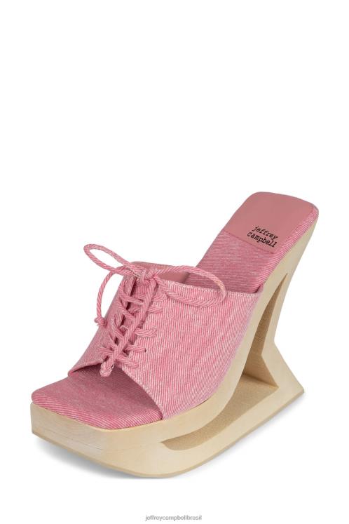 Jeffrey Campbell mulheres B0VBD278 jeans rosa a reinicialização do jeans trapézio