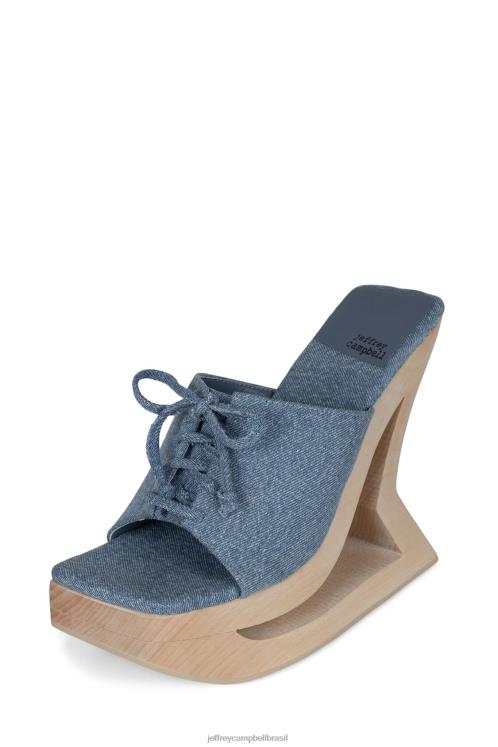 Jeffrey Campbell mulheres B0VBD279 jeans azul a reinicialização do jeans trapézio