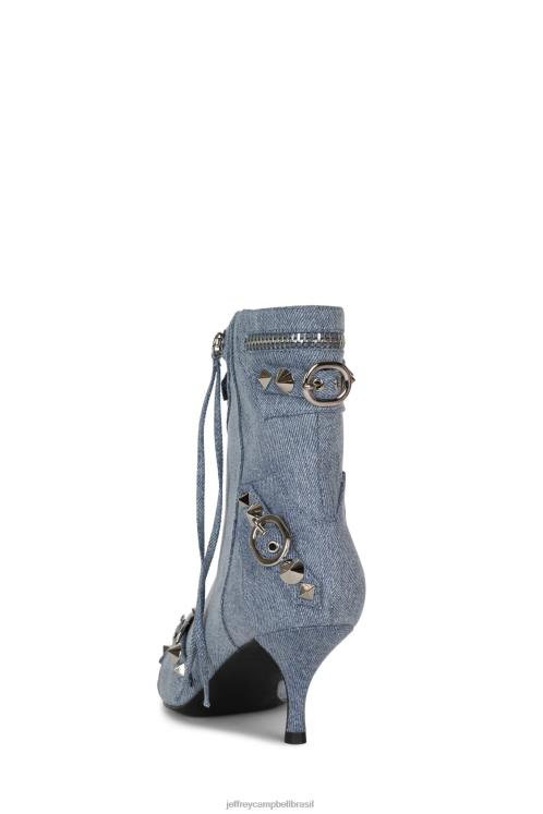 Jeffrey Campbell mulheres B0VBD280 jeans azul prata a reinicialização do jeans rock alternativo