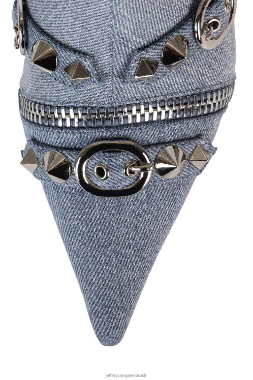 Jeffrey Campbell mulheres B0VBD280 jeans azul prata a reinicialização do jeans rock alternativo