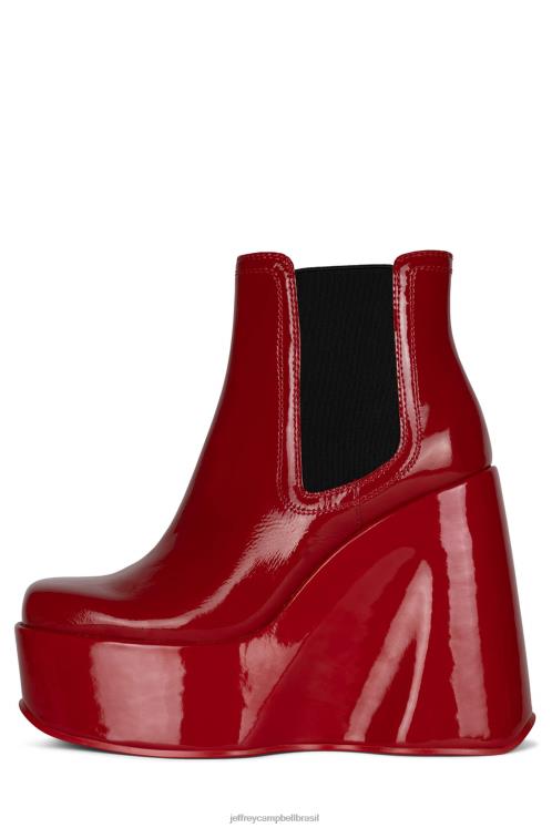 Jeffrey Campbell mulheres B0VBD1235 patente vermelha bota de plataforma sensacionalista
