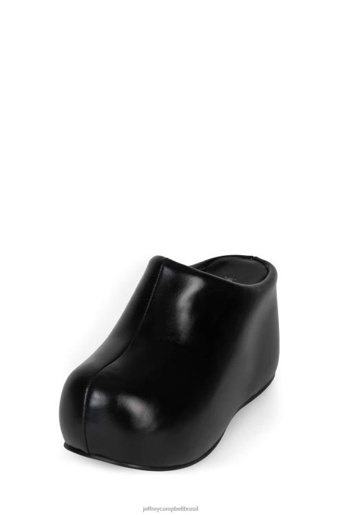 Jeffrey Campbell mulheres B0VBD83 preto brilhante bota de plataforma obstruindo