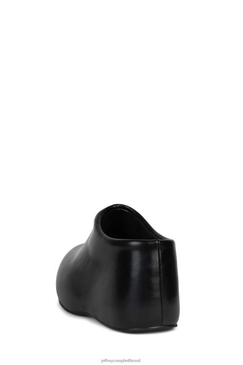 Jeffrey Campbell mulheres B0VBD83 preto brilhante bota de plataforma obstruindo