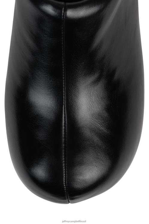 Jeffrey Campbell mulheres B0VBD83 preto brilhante bota de plataforma obstruindo