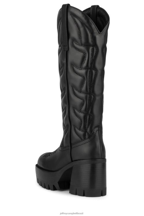 Jeffrey Campbell mulheres B0VBD670 preto botas joelho a coxa caipira