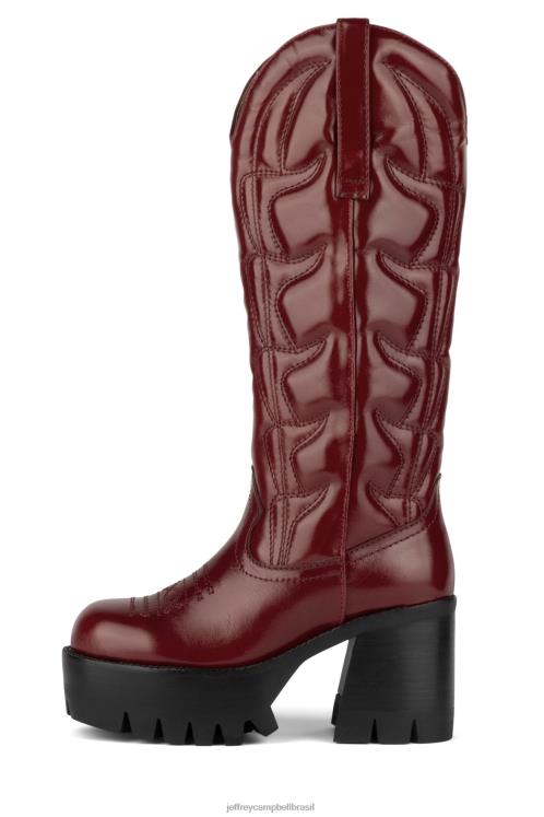 Jeffrey Campbell mulheres B0VBD671 vermelho botas joelho a coxa caipira