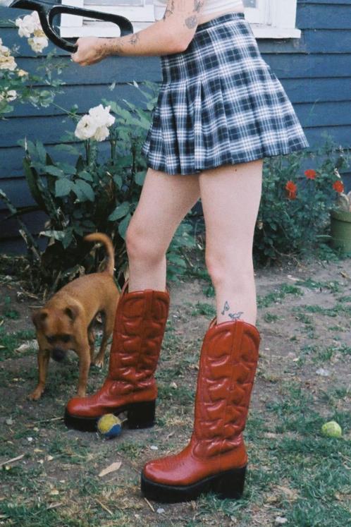 Jeffrey Campbell mulheres B0VBD671 vermelho botas joelho a coxa caipira