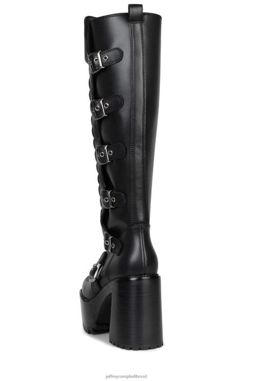 Jeffrey Campbell mulheres B0VBD685 preto botas joelho a coxa moto-xx
