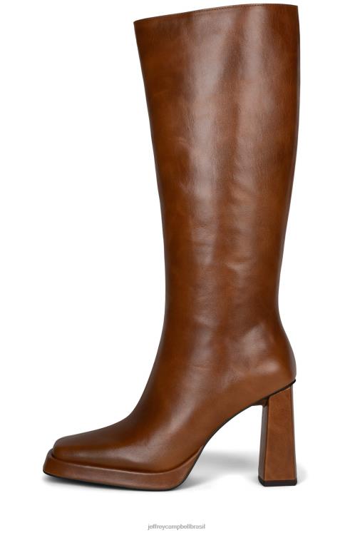 Jeffrey Campbell mulheres B0VBD686 bronzeado brilhante botas joelho a coxa máximo-2