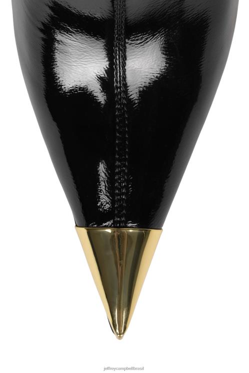 Jeffrey Campbell mulheres B0VBD704 ouro preto patente botas joelho a coxa flashback