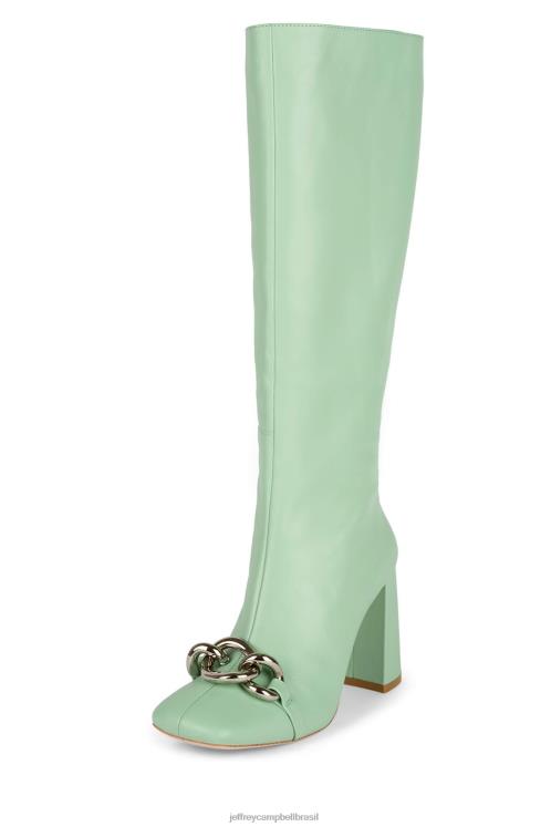 Jeffrey Campbell mulheres B0VBD707 prata menta botas joelho a coxa verus-kho