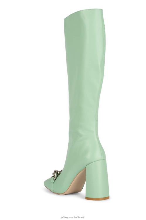 Jeffrey Campbell mulheres B0VBD707 prata menta botas joelho a coxa verus-kho
