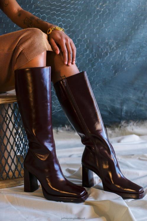 Jeffrey Campbell mulheres B0VBD712 marrom botas joelho a coxa máximo
